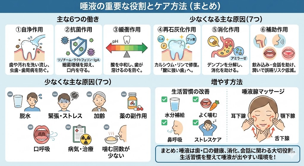 唾液の役割のまとめ
