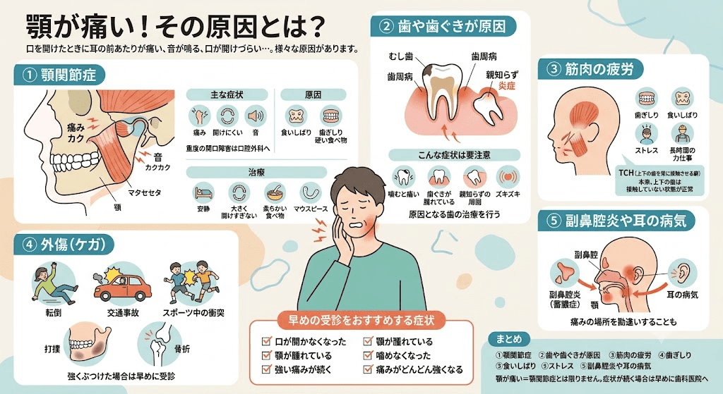 顎が痛い原因のまとめ